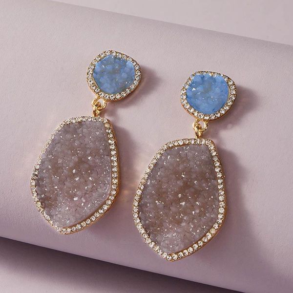 2020 ins new charming gold druzy stones geometric earrings korean trendy chic party jewelry, Silver
2020 ins new charming gold druzy stones geometric earrings korean trendy chic party jewelry, Silver
