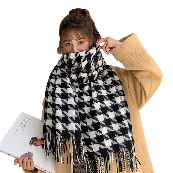 scarves 2021 classic women cashmere plaid scarf winter shawl blanket luxury lady warm foulard tassel wraps stoles, Blue;gray
scarves 2021 classic women cashmere plaid scarf winter shawl blanket luxury lady warm foulard tassel wraps stoles, Blue;gray