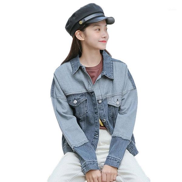 women's jackets fashion jaqueta jeans stitching hit color denim jacket shirt novedades 2021 spring cowboy harajuku loose kurtki damskie, Black;brown
women's jackets fashion jaqueta jeans stitching hit color denim jacket shirt novedades 2021 spring cowboy harajuku loose kurtki damskie, Black;brown