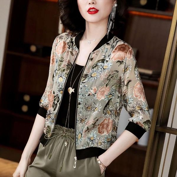 2020 fashion summer plue size jackets women 3 4 sleeve print basic jacket thin bomber female jacket sunscreen cloth t89, Black;brown
2020 fashion summer plue size jackets women 3 4 sleeve print basic jacket thin bomber female jacket sunscreen cloth t89, Black;brown