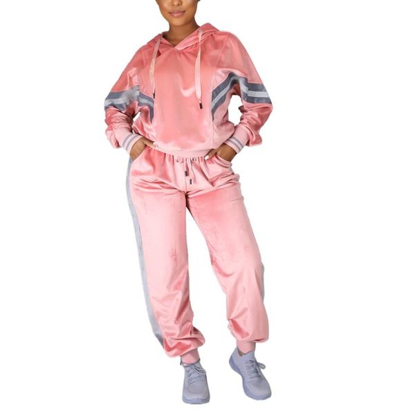 women's two piece set color block long sleeves drawstring velvet loose sportswear suit girl, Gray
women's two piece set color block long sleeves drawstring velvet loose sportswear suit girl, Gray