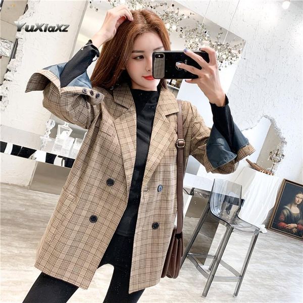 2021 new women's autumn coat female plaid suit student retro plaid small suit female korean coats women1, Black;brown 
2021 new women's autumn coat female plaid suit student retro plaid small suit female korean coats women1, Black;brown