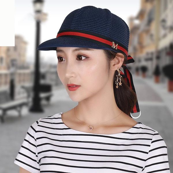 gbcnyier female autumn sun hat outdoor casual straw cap sunscreen straw hat with short eaves beach tourism, Blue;gray
gbcnyier female autumn sun hat outdoor casual straw cap sunscreen straw hat with short eaves beach tourism, Blue;gray
