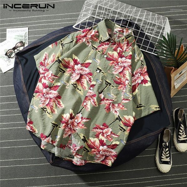 men's casual shirts incerun man hawaiian beach floral fashion tropical blusas men printed shirt short sleeve lapel blouse camisa 5xl1, White;black
men's casual shirts incerun man hawaiian beach floral fashion tropical blusas men printed shirt short sleeve lapel blouse camisa 5xl1, White;black
