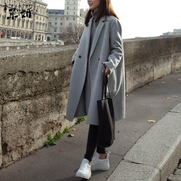 2020 winter women lapel wool blends coat female long sleeve double-breasted long jacket casual plus size solid outerwear, Tan;black
2020 winter women lapel wool blends coat female long sleeve double-breasted long jacket casual plus size solid outerwear, Tan;black