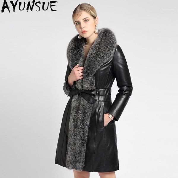 ayunsue genuine leather jacket natural fur collar down jacket winter women 100% real sheepskin coat korean jackets my1, Black
ayunsue genuine leather jacket natural fur collar down jacket winter women 100% real sheepskin coat korean jackets my1, Black
