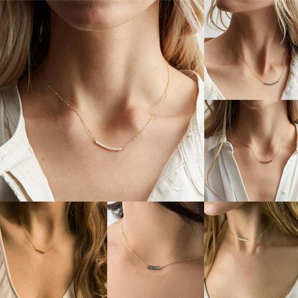women's gem geometry colorful stainless steel crystal bead necklace fashion personality decoration jewelry gift, Silver
women's gem geometry colorful stainless steel crystal bead necklace fashion personality decoration jewelry gift, Silver