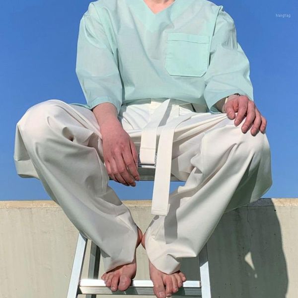 men's 3/4 sleeve shirt 2020 spring and summer new solid color loose wild comfortable shirt young personality fashion trend men's1, White;black
men's 3/4 sleeve shirt 2020 spring and summer new solid color loose wild comfortable shirt young personality fashion trend men's1, White;black