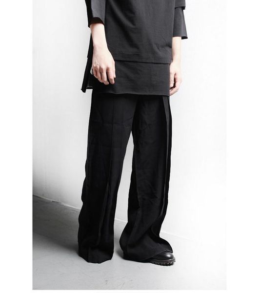 men's casual pants korean fashion loose straight tube versatile drop pleated wide leg fashion brand smart pants, Black
men's casual pants korean fashion loose straight tube versatile drop pleated wide leg fashion brand smart pants, Black
