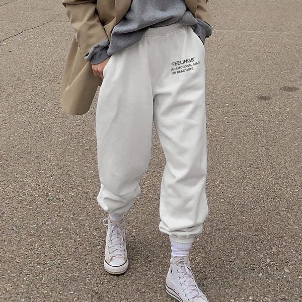 2021 letter of casual white printing women's fashionable sweatpants high waist long thin ladies summer hare capris pants tfx6, Black;white
2021 letter of casual white printing women's fashionable sweatpants high waist long thin ladies summer hare capris pants tfx6, Black;white