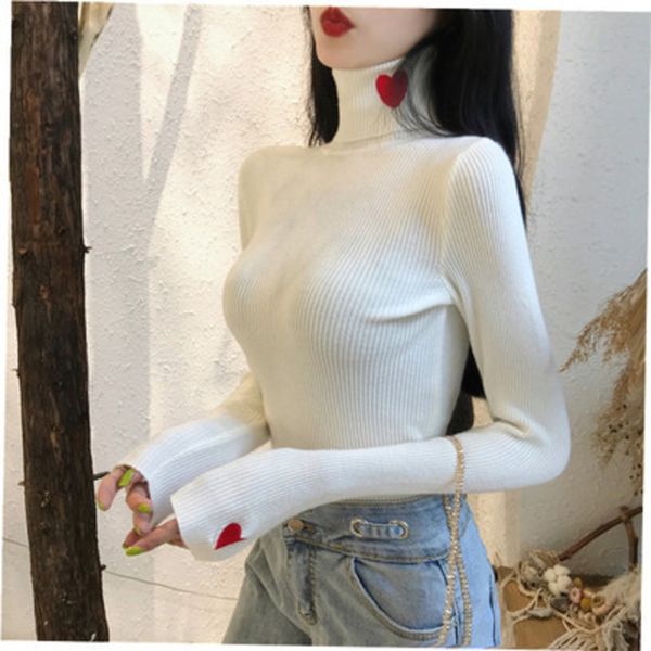 thin sweater early autumn 2020 new high collar peach heart embroidered t-shirt sweaterembroidered sweaterfor all kinds of slim fitting a, White;black
thin sweater early autumn 2020 new high collar peach heart embroidered t-shirt sweaterembroidered sweaterfor all kinds of slim fitting a, White;black