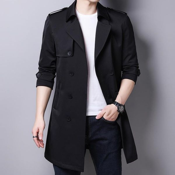 men's trench coats windbreaker mid long 2021 spring and autumn style handsome over the knee coat korean british, Tan;black
men's trench coats windbreaker mid long 2021 spring and autumn style handsome over the knee coat korean british, Tan;black