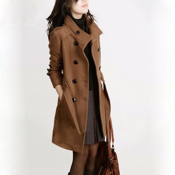 double breasted wool coat casual wool blend coat and jacket slim women coats autumn winter1, Black
double breasted wool coat casual wool blend coat and jacket slim women coats autumn winter1, Black