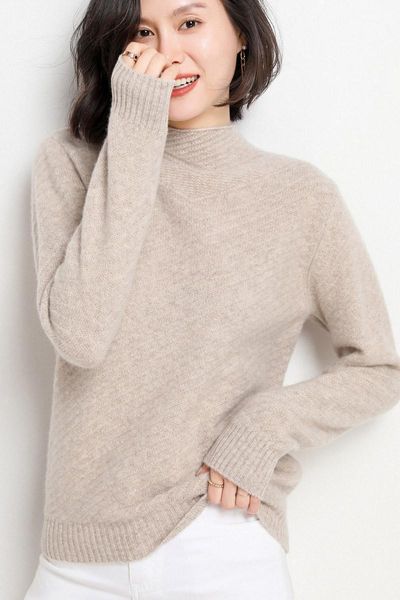 100% wool cashmere sweater women's autumn / winter 2020 warm soft high collar long sleeve knitted pullover women's sweater1, White;black
100% wool cashmere sweater women's autumn / winter 2020 warm soft high collar long sleeve knitted pullover women's sweater1, White;black