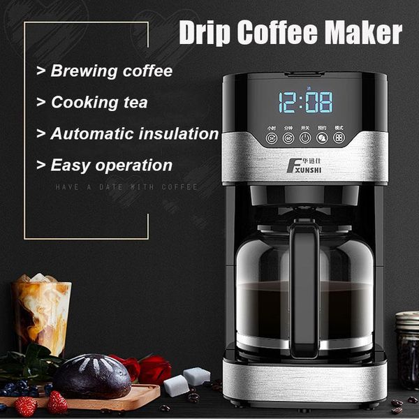 1.5l 220v automatic insulation drip coffee maker smart touching portable coffee machine 800w cafe machine 164x205x325mm
1.5l 220v automatic insulation drip coffee maker smart touching portable coffee machine 800w cafe machine 164x205x325mm
