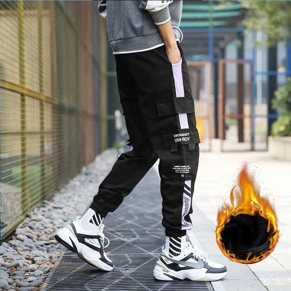 2020 multi-pocket harem pants men elastic waist hip hop warm streetwear punk casual trousers joggers male winter fleece pants lj201104, Black
2020 multi-pocket harem pants men elastic waist hip hop warm streetwear punk casual trousers joggers male winter fleece pants lj201104, Black