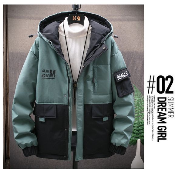 new men's winter down jacket winter coat men's fashion hooded men's short thick cotton padded jacket, Black
new men's winter down jacket winter coat men's fashion hooded men's short thick cotton padded jacket, Black