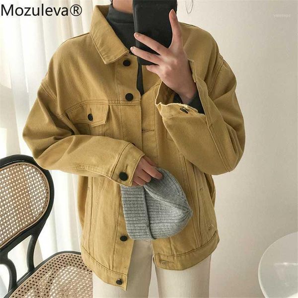 mozuleva 2020 spring single-breasted pockets women denim jackets casual loose female jeans jackets ladies outwear 1, Black;brown
mozuleva 2020 spring single-breasted pockets women denim jackets casual loose female jeans jackets ladies outwear 1, Black;brown