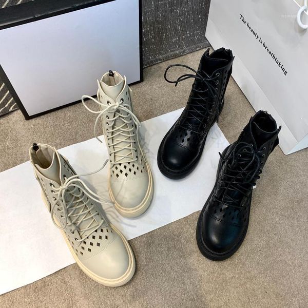 women's boots 2020 new versatile perforated breathable summer lace-up side zipper flat bottom casual women's boots1, Black
women's boots 2020 new versatile perforated breathable summer lace-up side zipper flat bottom casual women's boots1, Black