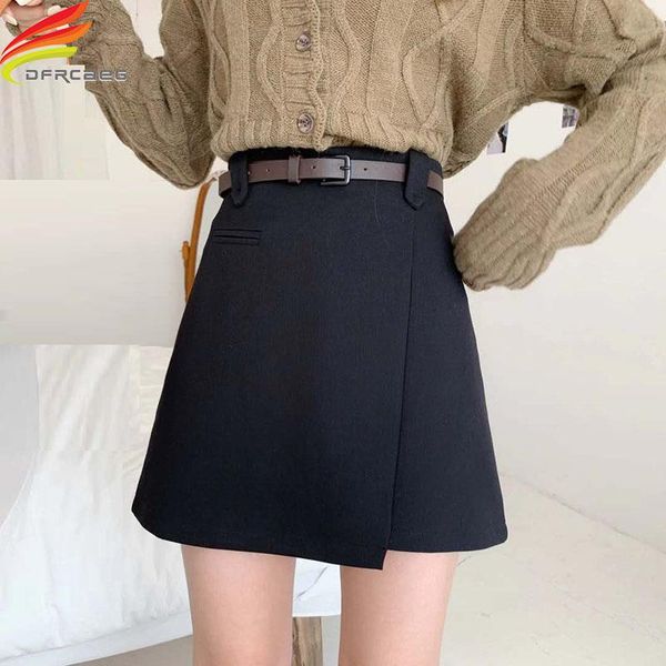 skirts 2021 autumn winter women mini skirt streetwear a line solid color cotton skort with belt high waist irregular womens, Black
skirts 2021 autumn winter women mini skirt streetwear a line solid color cotton skort with belt high waist irregular womens, Black