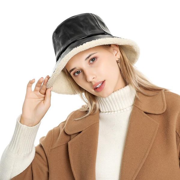 new soft leather lamb fashion fisherman autumn winter windproof warm hat female personality shiny daily wear bucket hat, Blue;gray
new soft leather lamb fashion fisherman autumn winter windproof warm hat female personality shiny daily wear bucket hat, Blue;gray