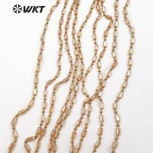 wt-rbc076 wkt light yellow gold color crytsal & brass beads chain rosary chain for diy women necklace bracelet jewelry making1, Silver
wt-rbc076 wkt light yellow gold color crytsal & brass beads chain rosary chain for diy women necklace bracelet jewelry making1, Silver