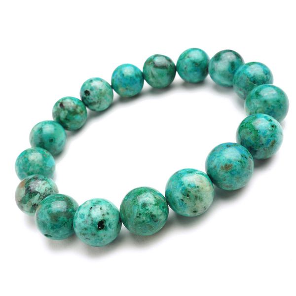 12mm genuine green malachite chrysocolla natural gems stone round loose beads jewelry women's stretch charm bracelet, Black
12mm genuine green malachite chrysocolla natural gems stone round loose beads jewelry women's stretch charm bracelet, Black