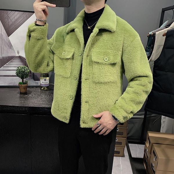 men's wool & blends winter faux fur coat lapel men short woolen jacket korean style trench chaqueta invierno hombre, Black
men's wool & blends winter faux fur coat lapel men short woolen jacket korean style trench chaqueta invierno hombre, Black