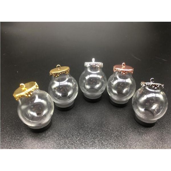 50sets 25x15mm clear light bulb glass globe with metal crown base tray jewelry necklace hollow glass orbs diy wishing bbyyuh, Black
50sets 25x15mm clear light bulb glass globe with metal crown base tray jewelry necklace hollow glass orbs diy wishing bbyyuh, Black