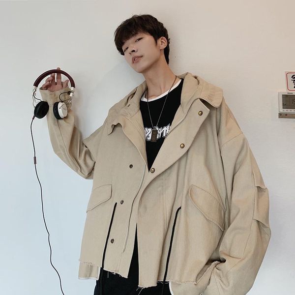 men's jackets 2021 autumn and winter hooded jacket coat fashion casual solid color loose shoulder sleeve khaki / black m-2xl, Black;brown
men's jackets 2021 autumn and winter hooded jacket coat fashion casual solid color loose shoulder sleeve khaki / black m-2xl, Black;brown