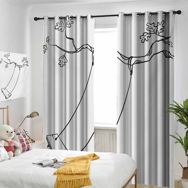 thermal insulated room darkening window shade sketchy leaves tree branch with a swing and word of joy garden park play childhood curtain
thermal insulated room darkening window shade sketchy leaves tree branch with a swing and word of joy garden park play childhood curtain