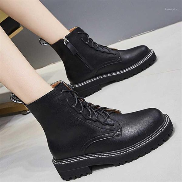 boots genuine leather women's autumn 2021 round toe non-slip platform female short zip comfortable women shoes1, Black
boots genuine leather women's autumn 2021 round toe non-slip platform female short zip comfortable women shoes1, Black