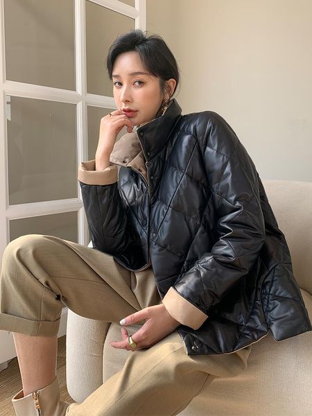 fashion 90% white duck down women's down jackets real sheepskin leather jacket women oversized coat female abrigo mujer zjt1735, Black
fashion 90% white duck down women's down jackets real sheepskin leather jacket women oversized coat female abrigo mujer zjt1735, Black