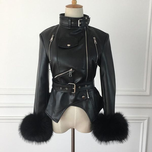 2020 stylish jacket for women ladies zippers fur embellished synthetic leather jacket, Black
2020 stylish jacket for women ladies zippers fur embellished synthetic leather jacket, Black