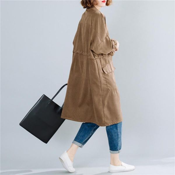 new arrival spring/autumn women loose casual vintga turn-down collar coat three quarter sleeve single breasted long coat a465, Tan;black
new arrival spring/autumn women loose casual vintga turn-down collar coat three quarter sleeve single breasted long coat a465, Tan;black