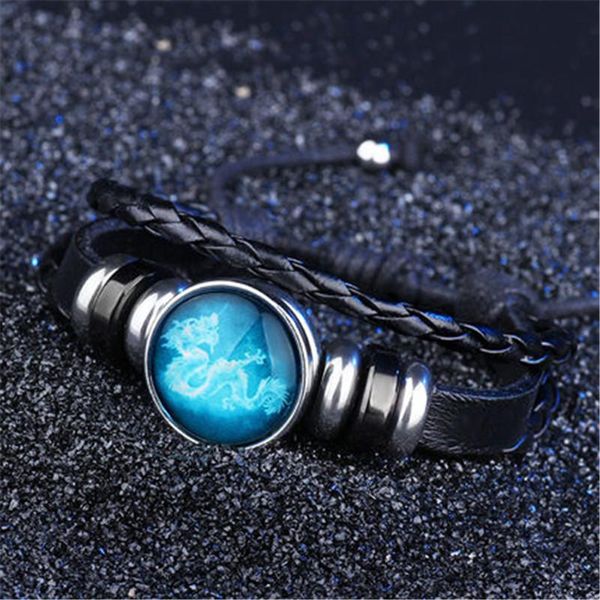 charm bracelets 12 zodiac sign black braided leather bracelet punk men animal tiger dragon horse dog woven jewelry gifts, Golden;silver
charm bracelets 12 zodiac sign black braided leather bracelet punk men animal tiger dragon horse dog woven jewelry gifts, Golden;silver
