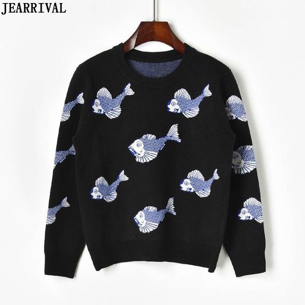 long sleeve kintted sweater autumn winter women cartoon fish pattern pullovers warm jumper sueter mujer invierno 20191, White;black
long sleeve kintted sweater autumn winter women cartoon fish pattern pullovers warm jumper sueter mujer invierno 20191, White;black
