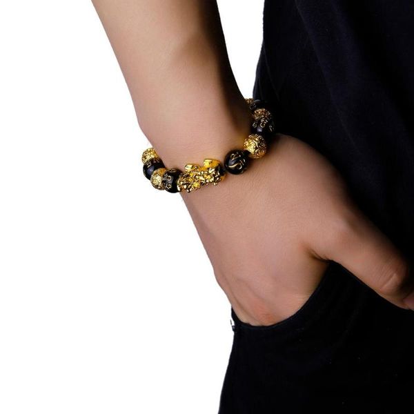 stone beads bracelet men women chinese feng shui pi xiu obsidian wristband gold wealth & good luck pixiu women bracelets, Black
stone beads bracelet men women chinese feng shui pi xiu obsidian wristband gold wealth & good luck pixiu women bracelets, Black