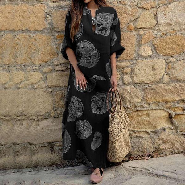casual dresses vonda summer maxi long dress 2021 women v neck sleeve autumn party plus size beach sundress femme robe 5xl, Black;gray
casual dresses vonda summer maxi long dress 2021 women v neck sleeve autumn party plus size beach sundress femme robe 5xl, Black;gray