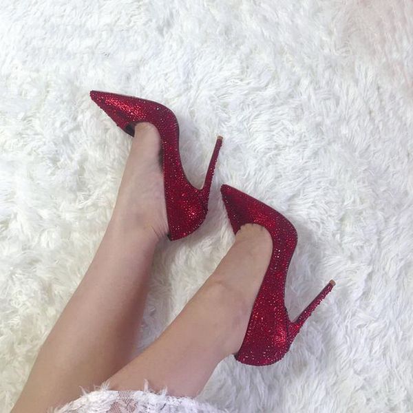 designer red bottom wedding shoes woman red crystals stiletto heel pumps shiny rhinestone bride wedding party shoes for women banquet high h, Black
designer red bottom wedding shoes woman red crystals stiletto heel pumps shiny rhinestone bride wedding party shoes for women banquet high h, Black