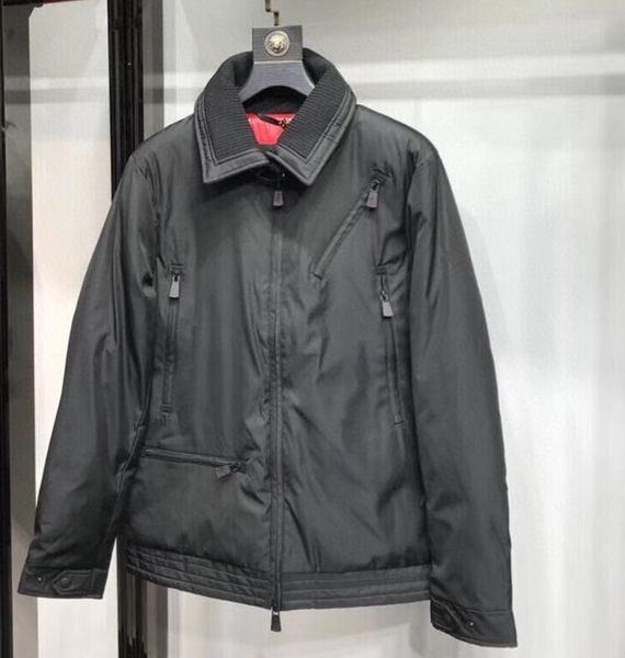 men's down jacket new winter windproof waterproof thickened lapel warm solid color coat, Black
men's down jacket new winter windproof waterproof thickened lapel warm solid color coat, Black