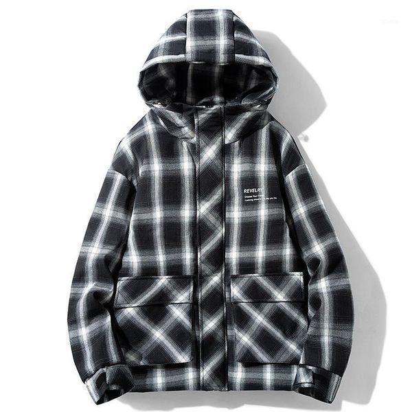 men's down & parkas winter jacket men's warm coat fashion retro contrast color plaid street clothing men yellow1, Black
men's down & parkas winter jacket men's warm coat fashion retro contrast color plaid street clothing men yellow1, Black