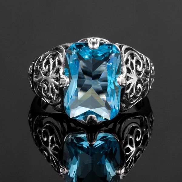 solid 925 sterling silver women cocktail ring hollow out square cut created aquamarine ring vintage pattern element fine jewelry, Black
solid 925 sterling silver women cocktail ring hollow out square cut created aquamarine ring vintage pattern element fine jewelry, Black