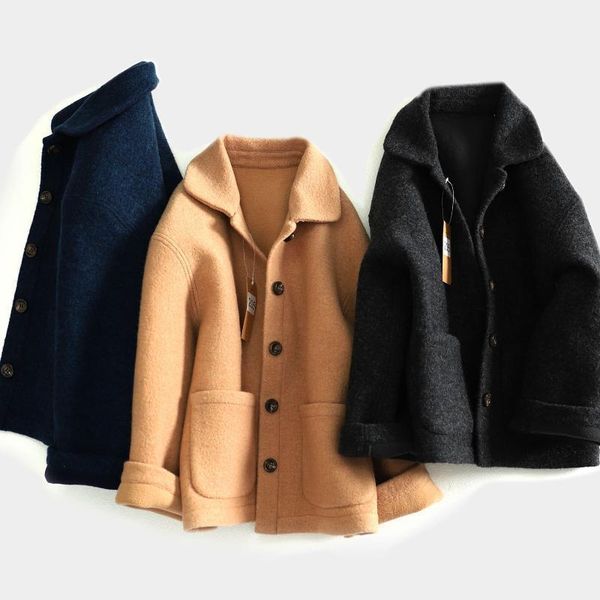 women's wool & blends autumn winter women loose plus size short japanese style mori girl soft comfortable warm condensed fleece jackets, Black
women's wool & blends autumn winter women loose plus size short japanese style mori girl soft comfortable warm condensed fleece jackets, Black