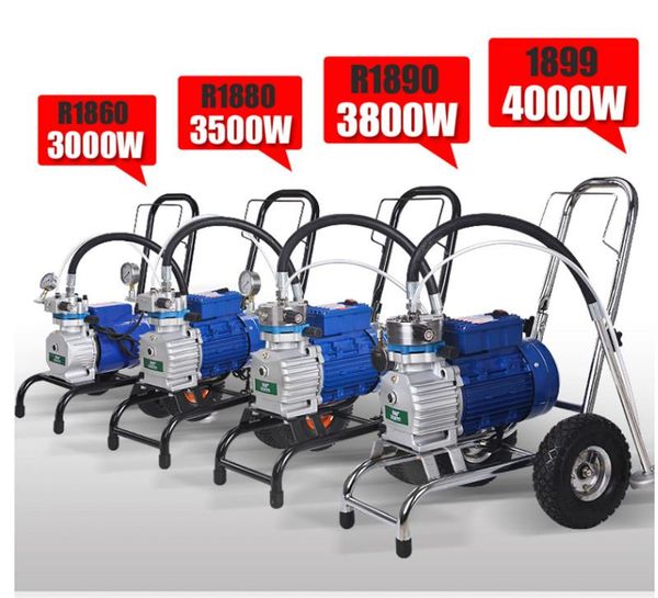 3000w/4000w/4800w good quality airless spraying machine professional airless spray gun painting machine tool single/double gun