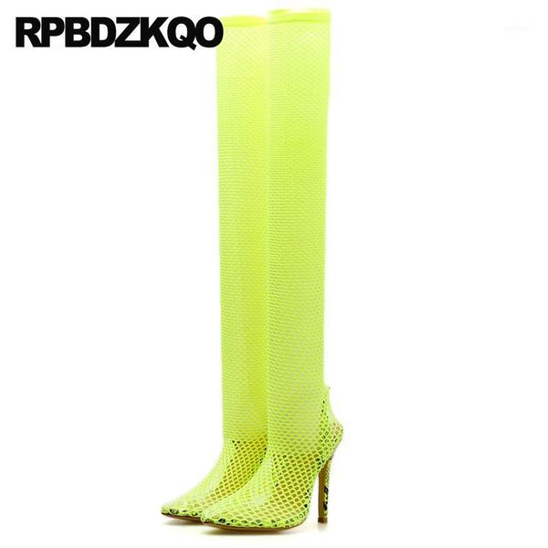 stiletto 10 big size green pointed toe fetish designer shoes women luxury 2020 high heel mesh over the knee boots 411, Black
stiletto 10 big size green pointed toe fetish designer shoes women luxury 2020 high heel mesh over the knee boots 411, Black