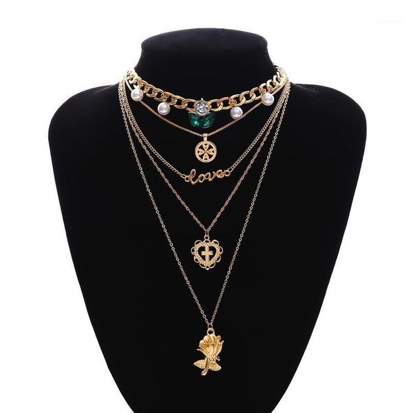 chokers multilayer crystal pearl cross pendant necklaces for women flower sweater chain necklace kolye1, Golden;silver
chokers multilayer crystal pearl cross pendant necklaces for women flower sweater chain necklace kolye1, Golden;silver
