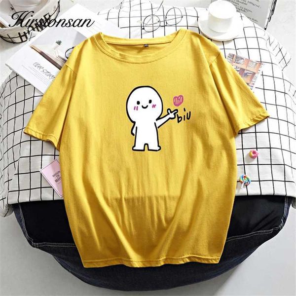 women's t-shirt hirsionsan summer women t shirt 100% cotton kawaii print streetwear 7 colors short sleeve female soft jumper harajuku t, White
women's t-shirt hirsionsan summer women t shirt 100% cotton kawaii print streetwear 7 colors short sleeve female soft jumper harajuku t, White