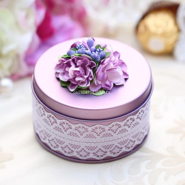 50pcs round shape gift boxes tinplate wedding candy box with beautiful flower small party favor
50pcs round shape gift boxes tinplate wedding candy box with beautiful flower small party favor