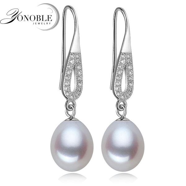 dangle & chandelier fashion pearl earrings for women natural freshwater 925 silver earring jewelry gift white